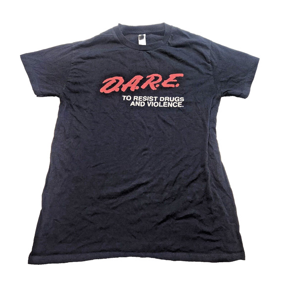 Gildan Other - Y2k Dare To Resist Drugs And Violence Black Logo T Shirt Men's Size S
